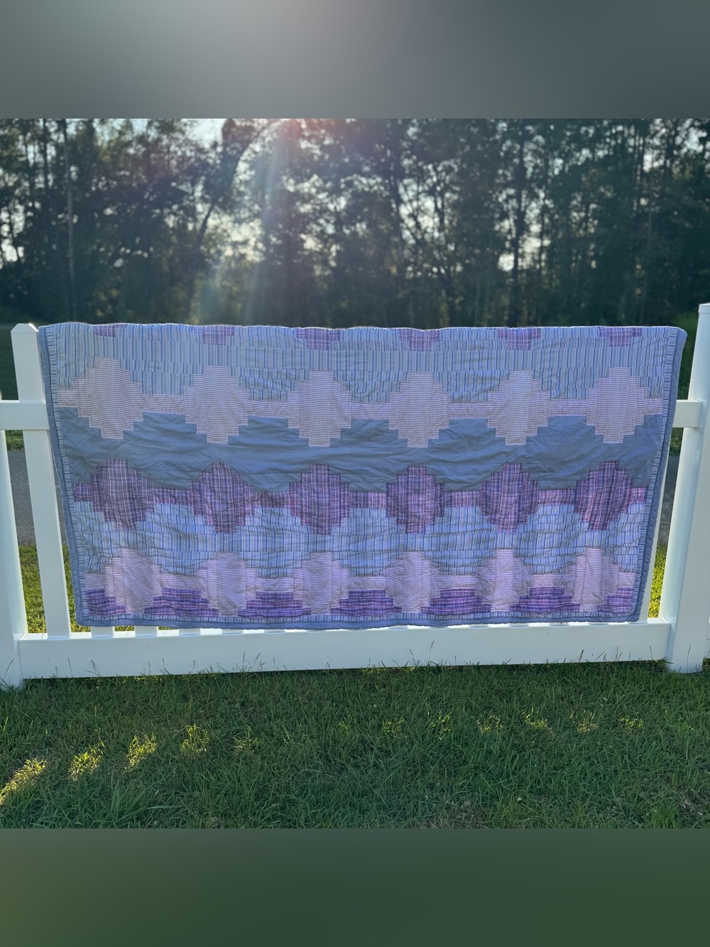 Vintage Twin Quilt with Shams Factory Made Handstitched Look Machine Washable
